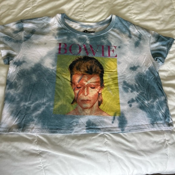 David Bowie Tie-Dye Vintage Crop - Picture 3 of 4